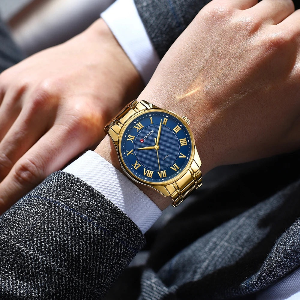 CURREN Luxury Gold Watch