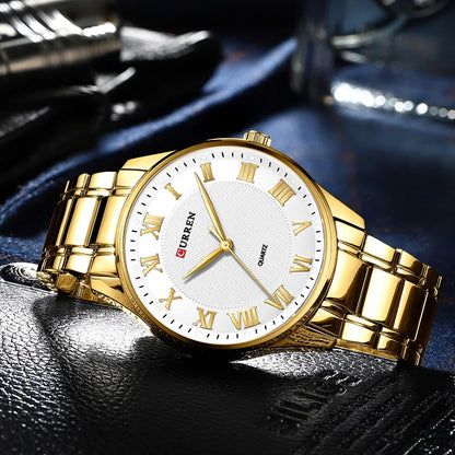 CURREN Luxury Gold Watch