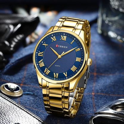 CURREN Luxury Gold Watch